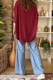 Charli Circle Knit Top Burgundy 